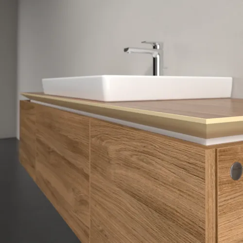 Obrázek VILLEROY BOCH Legato toaletní skříňka, 3 výsuvy, 1200 x 380 x 500 mm, dub Kansas / dub Kansas #B68200RH