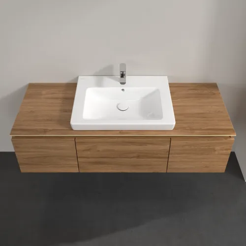 Obrázek VILLEROY BOCH Legato toaletní skříňka, 3 výsuvy, 1200 x 380 x 500 mm, dub Kansas / dub Kansas #B68200RH