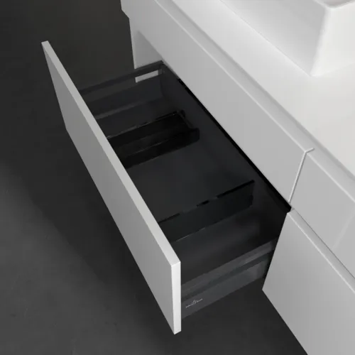 Bild von VILLEROY BOCH Legato Waschbeckenunterschrank, mit Beleuchtung, 4 Auszüge, 1600 x 550 x 500 mm, Glossy White / Glossy White #B677L0DH