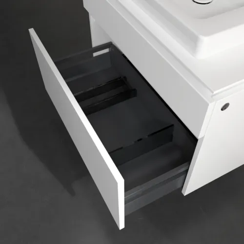Bild von VILLEROY BOCH Legato Waschbeckenunterschrank, mit Beleuchtung, 2 Auszüge, 800 x 550 x 500 mm, White Matt / White Matt #B679L0MS