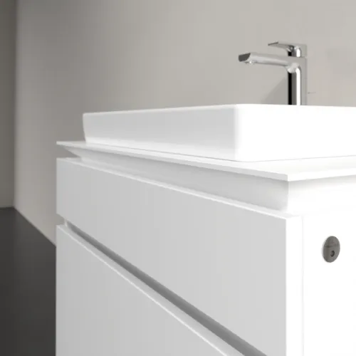 Bild von VILLEROY BOCH Legato Waschbeckenunterschrank, mit Beleuchtung, 2 Auszüge, 800 x 550 x 500 mm, White Matt / White Matt #B679L0MS