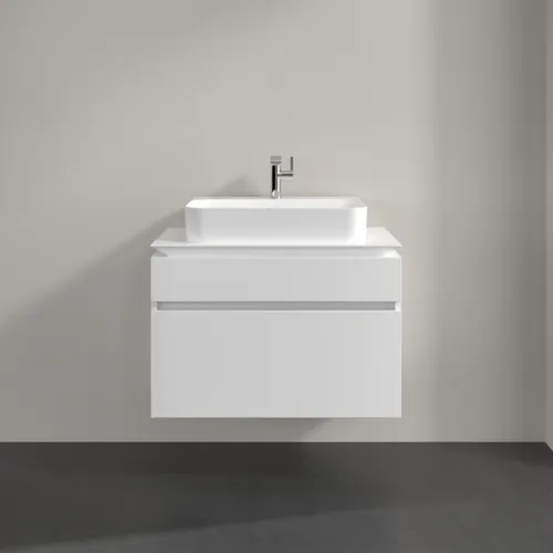 Bild von VILLEROY BOCH Legato Waschbeckenunterschrank, 2 Auszüge, 800 x 550 x 500 mm, White Matt / White Matt #B75400MS