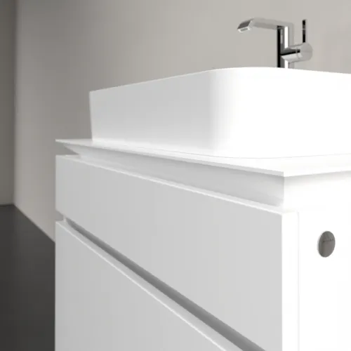 Bild von VILLEROY BOCH Legato Waschbeckenunterschrank, 2 Auszüge, 800 x 550 x 500 mm, White Matt / White Matt #B75400MS