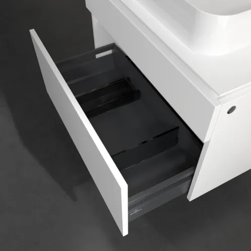 Bild von VILLEROY BOCH Legato Waschbeckenunterschrank, 2 Auszüge, 800 x 550 x 500 mm, White Matt / White Matt #B75400MS