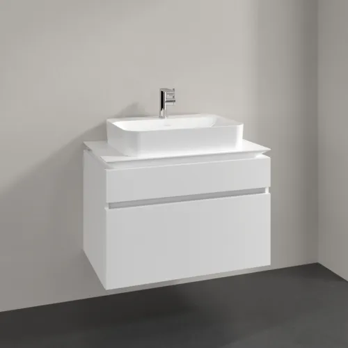 Bild von VILLEROY BOCH Legato Waschbeckenunterschrank, 2 Auszüge, 800 x 550 x 500 mm, White Matt / White Matt #B75400MS