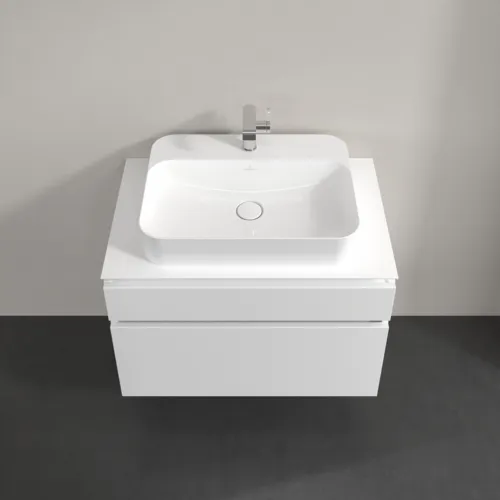 Bild von VILLEROY BOCH Legato Waschbeckenunterschrank, 2 Auszüge, 800 x 550 x 500 mm, White Matt / White Matt #B75400MS