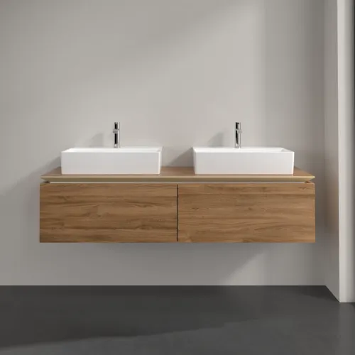 Bild von VILLEROY BOCH Legato Waschbeckenunterschrank, 2 Auszüge, 1600 x 380 x 500 mm, Kansas Oak / Kansas Oak #B67600RH