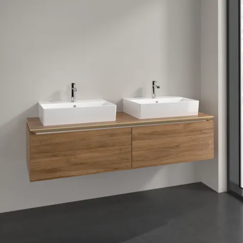 Bild von VILLEROY BOCH Legato Waschbeckenunterschrank, 2 Auszüge, 1600 x 380 x 500 mm, Kansas Oak / Kansas Oak #B67600RH