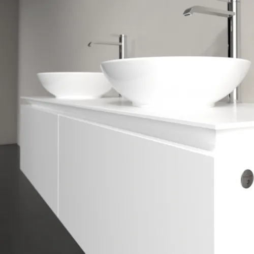 Bild von VILLEROY BOCH Legato Waschbeckenunterschrank, mit Beleuchtung, 2 Auszüge, 1400 x 380 x 500 mm, White Matt / White Matt #B591L0MS