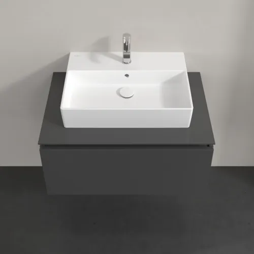 Bild von VILLEROY BOCH Legato Waschbeckenunterschrank, 1 Auszug, 800 x 380 x 500 mm, Glossy Grey / Glossy Grey #B60100FP
