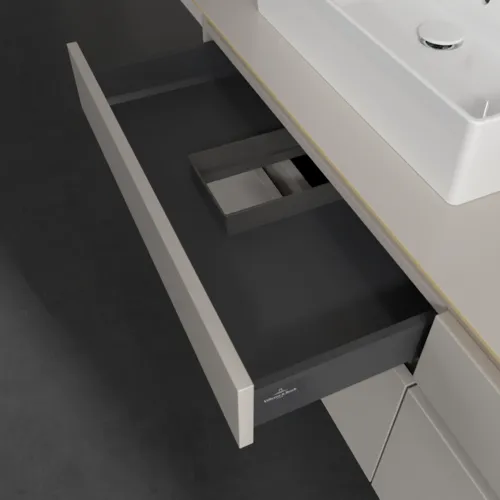 Bild von VILLEROY BOCH Legato Waschbeckenunterschrank, 4 Auszüge, 1600 x 550 x 500 mm, Soft Grey / Soft Grey #B67700VK