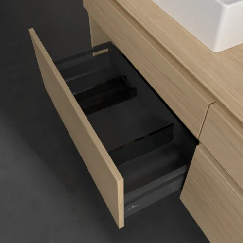 Bild von VILLEROY BOCH Legato Waschbeckenunterschrank, 4 Auszüge, 1600 x 550 x 500 mm, Nordic Oak / Nordic Oak #B67700VJ