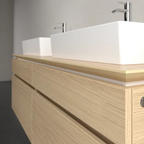 Bild von VILLEROY BOCH Legato Waschbeckenunterschrank, 4 Auszüge, 1600 x 550 x 500 mm, Nordic Oak / Nordic Oak #B67700VJ