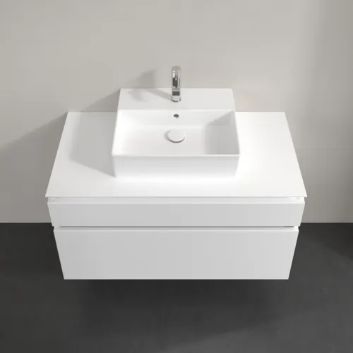 Bild von VILLEROY BOCH Legato Waschbeckenunterschrank, 2 Auszüge, 1000 x 550 x 500 mm, White Matt / White Matt #B60400MS