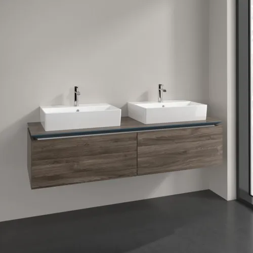 Bild von VILLEROY BOCH Legato Waschbeckenunterschrank, 2 Auszüge, 1600 x 380 x 500 mm, Stone Oak / Stone Oak #B67600RK