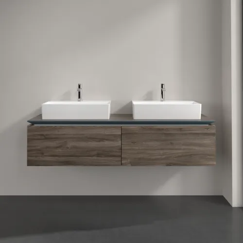 Bild von VILLEROY BOCH Legato Waschbeckenunterschrank, 2 Auszüge, 1600 x 380 x 500 mm, Stone Oak / Stone Oak #B67600RK