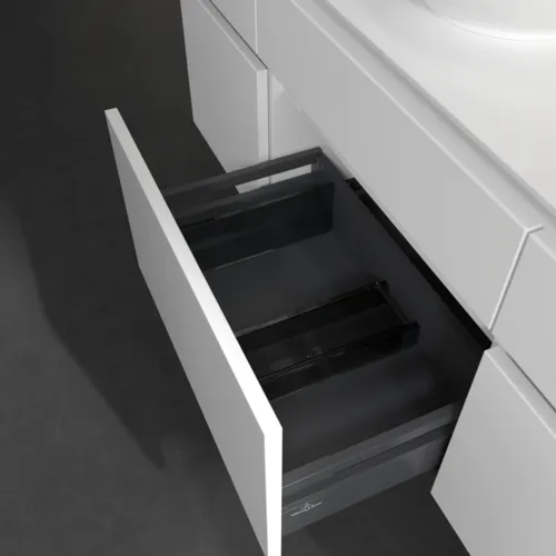 Bild von VILLEROY BOCH Legato Waschbeckenunterschrank, 5 Auszüge, 1400 x 550 x 500 mm, Glossy White / Glossy White #B58600DH