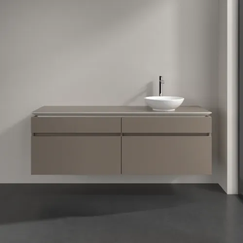 Bild von VILLEROY BOCH Legato Waschbeckenunterschrank, 4 Auszüge, 1600 x 550 x 500 mm, Truffle Grey / Truffle Grey #B59800VG