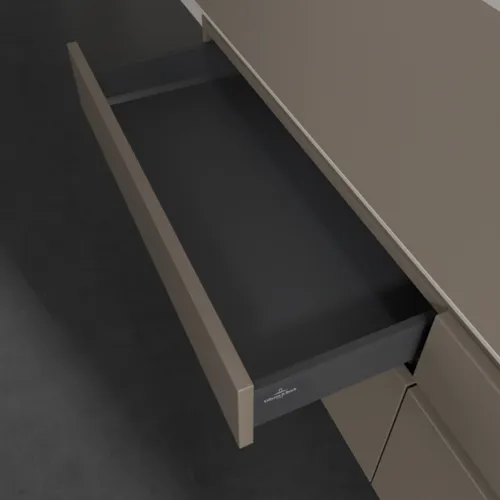 Bild von VILLEROY BOCH Legato Waschbeckenunterschrank, 4 Auszüge, 1600 x 550 x 500 mm, Truffle Grey / Truffle Grey #B59800VG