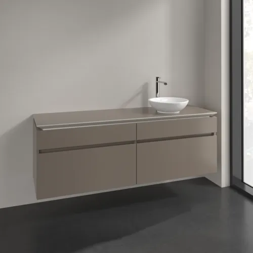 Bild von VILLEROY BOCH Legato Waschbeckenunterschrank, 4 Auszüge, 1600 x 550 x 500 mm, Truffle Grey / Truffle Grey #B59800VG