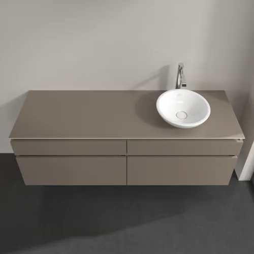 Bild von VILLEROY BOCH Legato Waschbeckenunterschrank, 4 Auszüge, 1600 x 550 x 500 mm, Truffle Grey / Truffle Grey #B59800VG