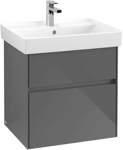 VILLEROY BOCH Collaro Vanity unit, with lighting, 2 pull-out compartments, 554 x 546 x 444 mm, Glossy Grey #C008B0FP resmi