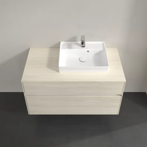 Bild von VILLEROY BOCH Collaro Waschbeckenunterschrank, mit Beleuchtung, 2 Auszüge, 1000 x 548 x 500 mm, White Oak / White Oak #C015B0AA