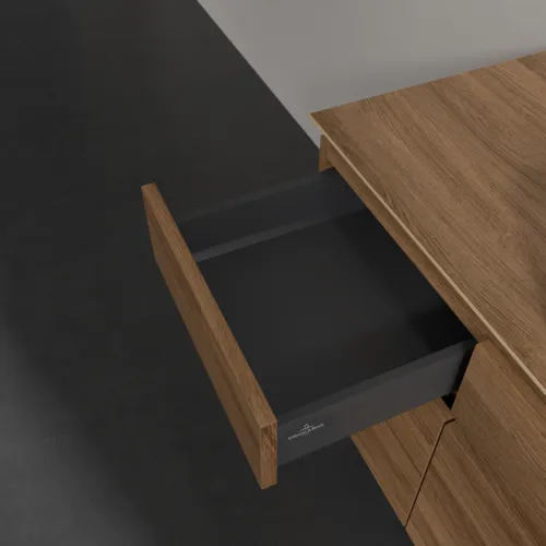 Bild von VILLEROY BOCH Legato Waschbeckenunterschrank, 5 Auszüge, 1400 x 550 x 500 mm, Kansas Oak / Kansas Oak #B76000RH