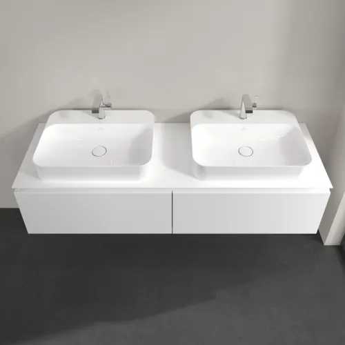 Bild von VILLEROY BOCH Legato Waschbeckenunterschrank, 2 Auszüge, 1600 x 380 x 500 mm, White Matt / White Matt #B76700MS