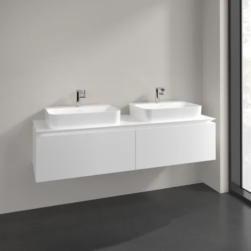 Bild von VILLEROY BOCH Legato Waschbeckenunterschrank, 2 Auszüge, 1600 x 380 x 500 mm, White Matt / White Matt #B76700MS