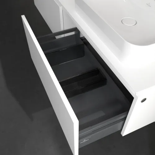 Bild von VILLEROY BOCH Legato Waschbeckenunterschrank, 2 Auszüge, 1600 x 380 x 500 mm, White Matt / White Matt #B76700MS
