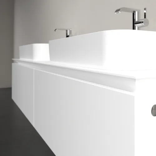 Bild von VILLEROY BOCH Legato Waschbeckenunterschrank, 2 Auszüge, 1600 x 380 x 500 mm, White Matt / White Matt #B76700MS
