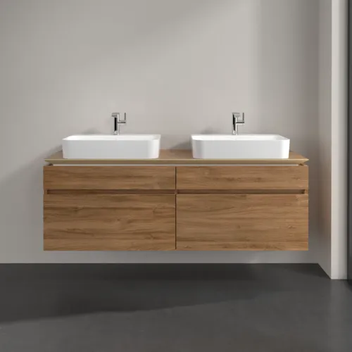 Bild von VILLEROY BOCH Legato Waschbeckenunterschrank, 4 Auszüge, 1600 x 550 x 500 mm, Kansas Oak / Kansas Oak #B76800RH