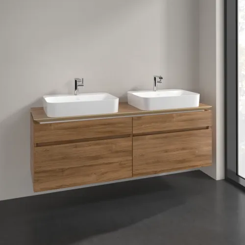 Bild von VILLEROY BOCH Legato Waschbeckenunterschrank, 4 Auszüge, 1600 x 550 x 500 mm, Kansas Oak / Kansas Oak #B76800RH