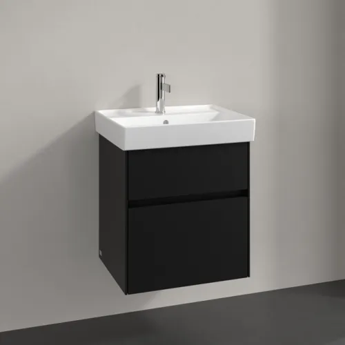 Bild von VILLEROY BOCH Collaro Waschbeckenunterschrank, 2 Auszüge, 510 x 546 x 414 mm, Volcano Black #C00700VL