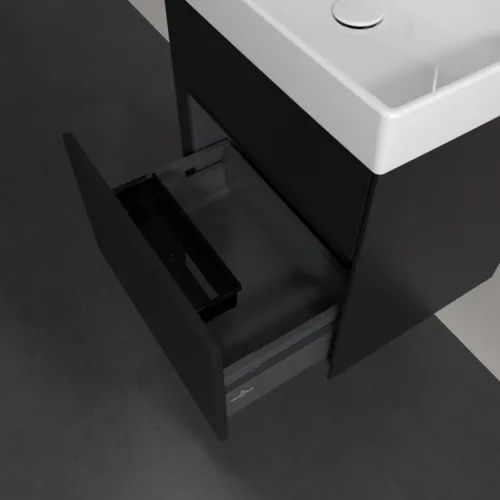 Bild von VILLEROY BOCH Collaro Waschbeckenunterschrank, 2 Auszüge, 510 x 546 x 414 mm, Volcano Black #C00700VL