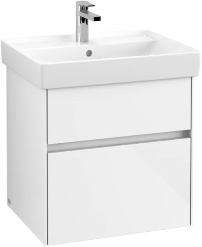VILLEROY BOCH Collaro Vanity unit, with lighting, 2 pull-out compartments, 554 x 546 x 444 mm, Glossy White #C008B0DH resmi