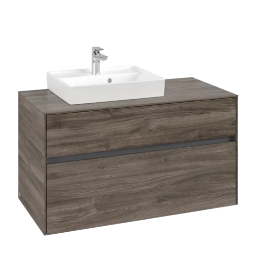 Picture of VILLEROY BOCH Collaro Vanity unit, 2 pull-out compartments, 1000 x 548 x 500 mm, Stone Oak #C01400RK