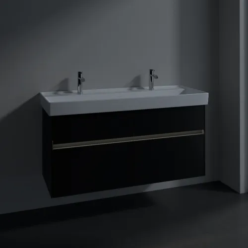 Bild von VILLEROY BOCH Collaro Waschbeckenunterschrank, mit Beleuchtung, 4 Auszüge, 1154 x 546 x 444 mm, Volcano Black #C012B0VL
