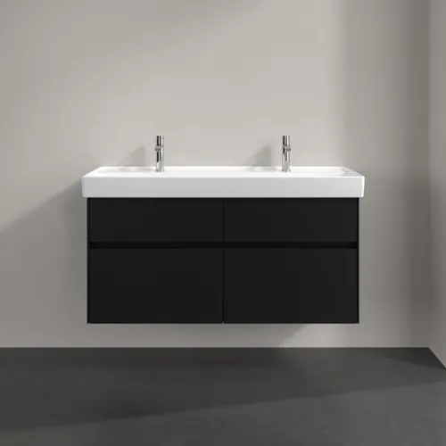 Bild von VILLEROY BOCH Collaro Waschbeckenunterschrank, mit Beleuchtung, 4 Auszüge, 1154 x 546 x 444 mm, Volcano Black #C012B0VL