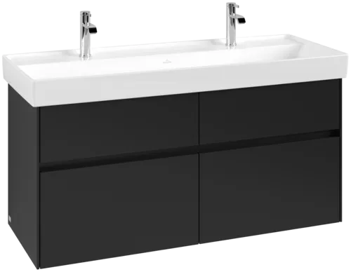 Picture of VILLEROY BOCH Collaro Vanity unit, with lighting, 4 pull-out compartments, 1154 x 546 x 444 mm, Volcano Black #C012B0VL