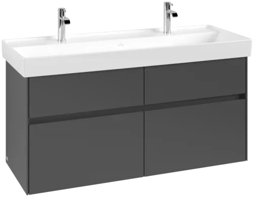 VILLEROY BOCH Collaro Vanity unit, with lighting, 4 pull-out compartments, 1154 x 546 x 444 mm, Graphite #C012B0VR resmi