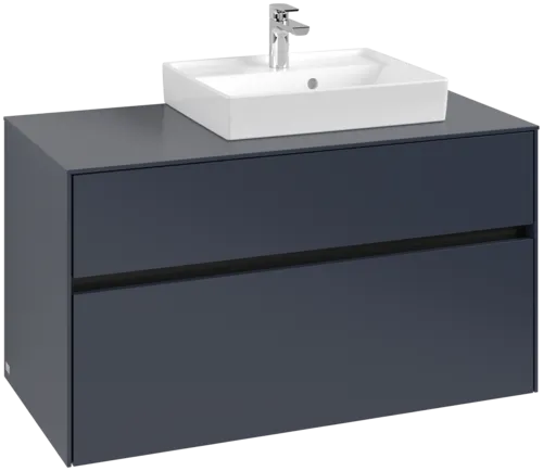 Picture of VILLEROY BOCH Collaro Vanity unit, 2 pull-out compartments, 1000 x 548 x 500 mm, Marine Blue / Marine Blue #C01500VQ