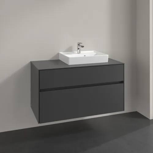 Bild von VILLEROY BOCH Collaro Waschbeckenunterschrank, 2 Auszüge, 1000 x 548 x 500 mm, Graphite / Graphite #C01500VR