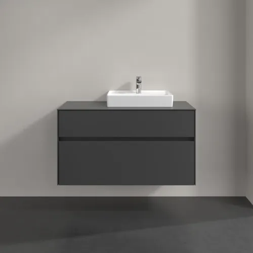 Bild von VILLEROY BOCH Collaro Waschbeckenunterschrank, 2 Auszüge, 1000 x 548 x 500 mm, Graphite / Graphite #C01500VR