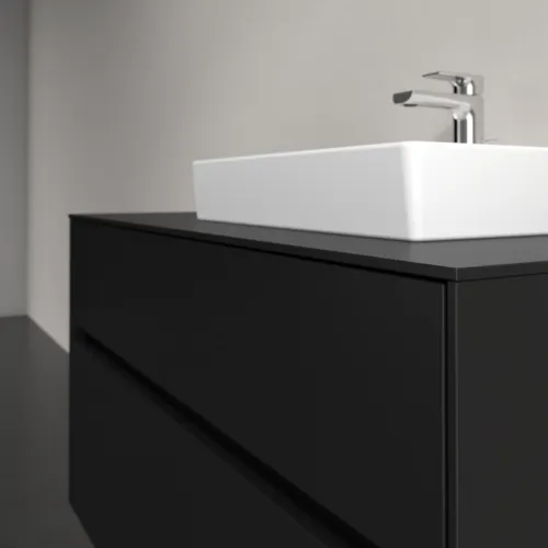 Bild von VILLEROY BOCH Collaro Waschbeckenunterschrank, 2 Auszüge, 1000 x 548 x 500 mm, Volcano Black / Volcano Black #C01500VL