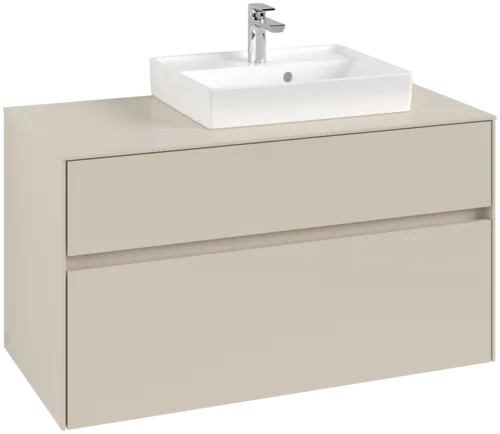 Picture of VILLEROY BOCH Collaro Vanity unit, 2 pull-out compartments, 1000 x 548 x 500 mm, Cashmere Grey / Cashmere Grey #C01500VN