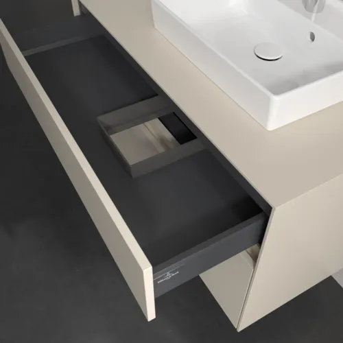 Bild von VILLEROY BOCH Collaro Waschbeckenunterschrank, 2 Auszüge, 1000 x 548 x 500 mm, Cashmere Grey / Cashmere Grey #C01500VN