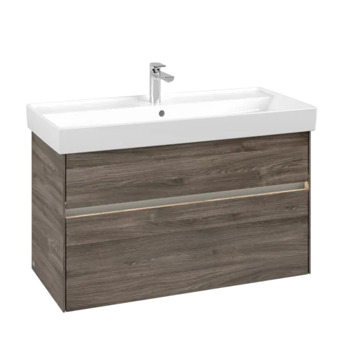 Picture of VILLEROY BOCH Collaro Vanity unit, with lighting, 2 pull-out compartments, 954 x 546 x 444 mm, Stone Oak #C011B0RK