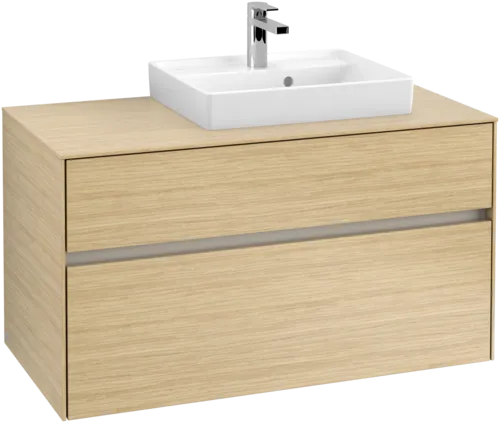 Picture of VILLEROY BOCH Collaro Vanity unit, 2 pull-out compartments, 1000 x 548 x 500 mm, Nordic Oak / Nordic Oak #C01500VJ